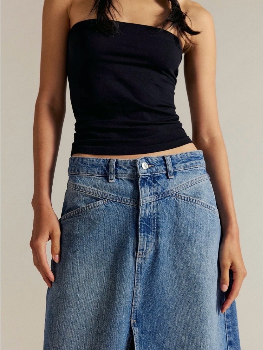 Free People Denim Maxi Skirt sizes 8 and 12 - Picture 2 of 10